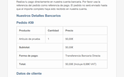 Woocommerce agregar datos en correo de orden de compra