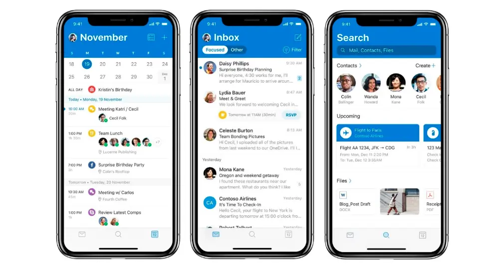 Acceda a sus correos corporativos vía Teléfonos móviles y tablets